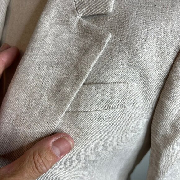 NWT J.Crew $198 Helena Blazer Stretch Linen Blend Flax Ivory Size 4 BX793 - Picture 7 of 15